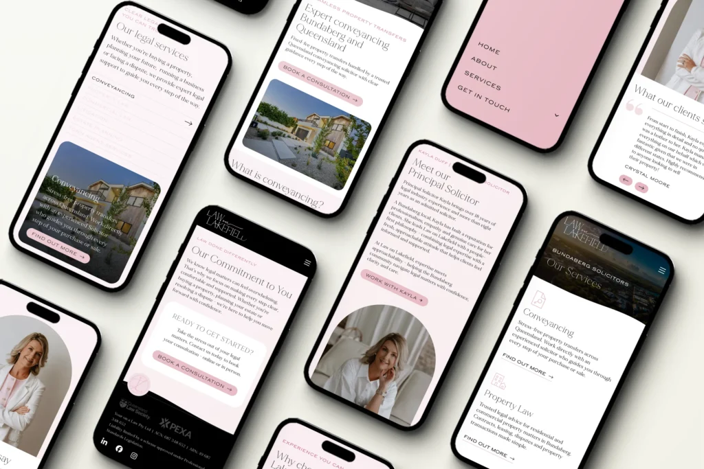 Bundaberg law firm website design - mobile mockup