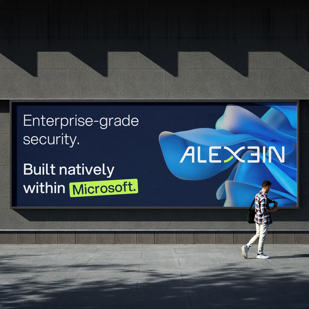 I.T. solutions business logo design on billboard mockup