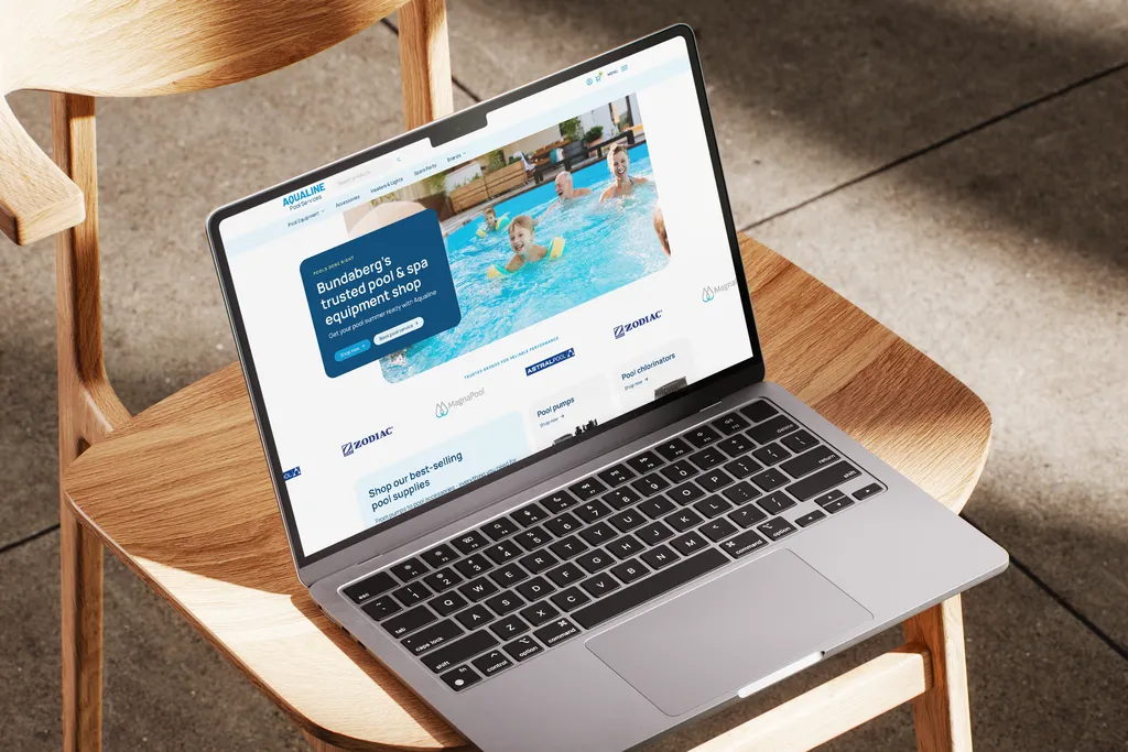 Bundaberg pool services business website - laptop mockup