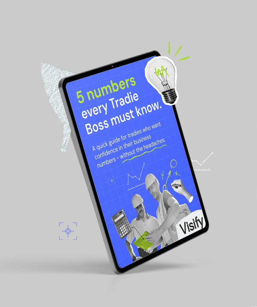 Lead magnet design for local strategic finance business - tablet mockup