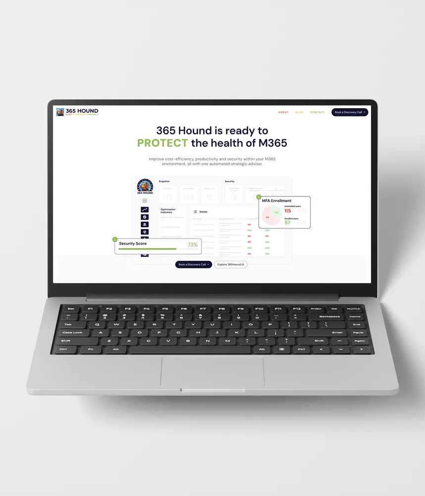 Melbourne I.T. business website design - laptop mockup
