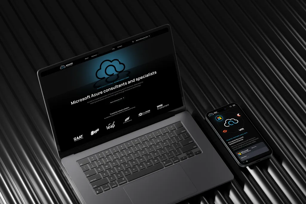 Melbourne based I.T. solutions business web design - laptop and mobile mockup