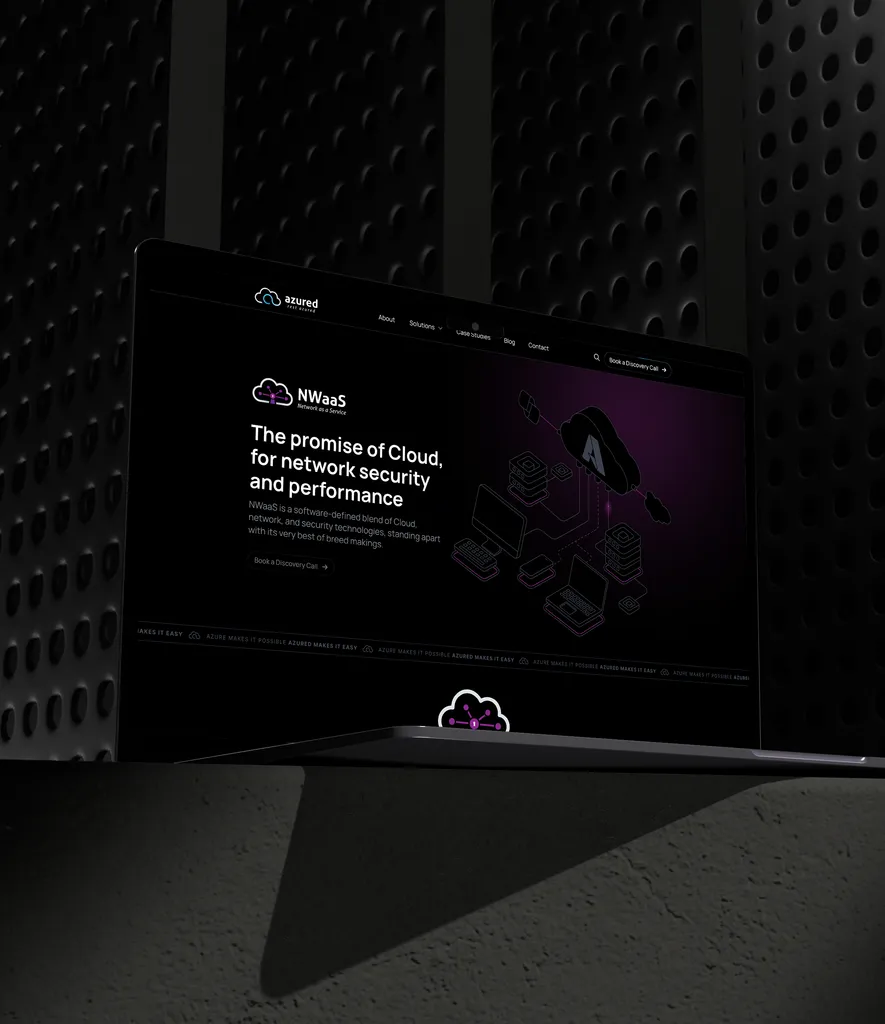 Melbourne based I.T. solutions business website design - computer screen mockup