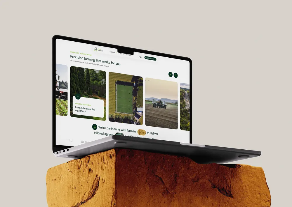 Bundaberg agtech business web design - laptop mockup