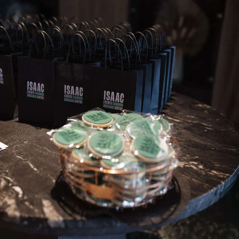 Merchandise mockup with regional events centre logo design